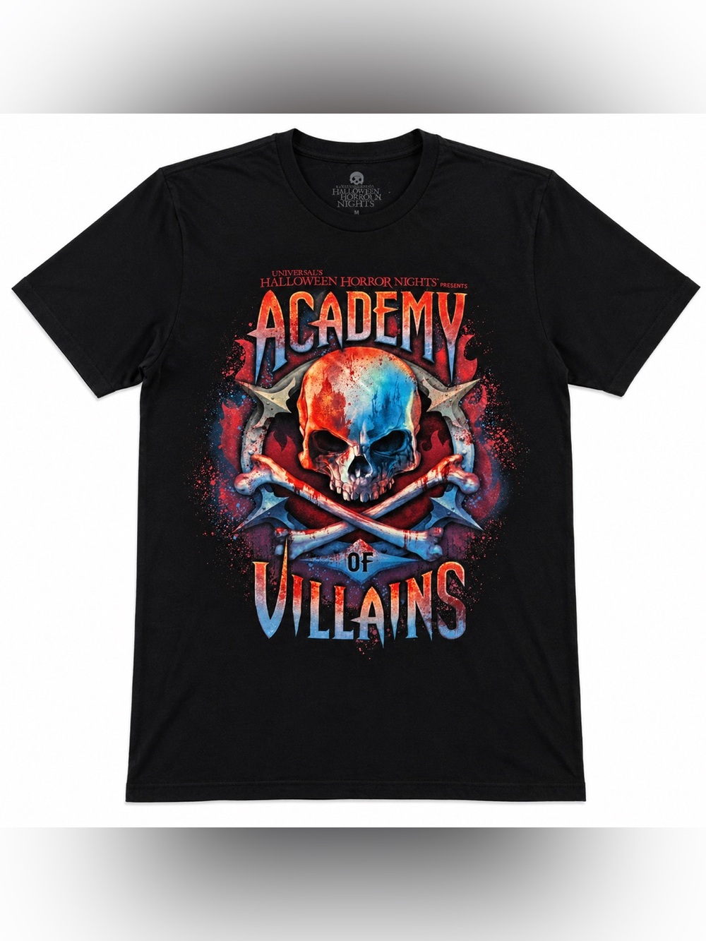 Halloween Horror Nights Academy of Villains Skull Tee Medium